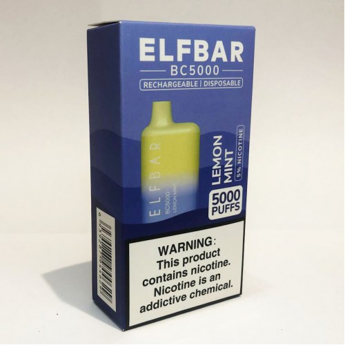 Elf Bar BC5000 5%. Лимон М'ята (Lemon Mint)
