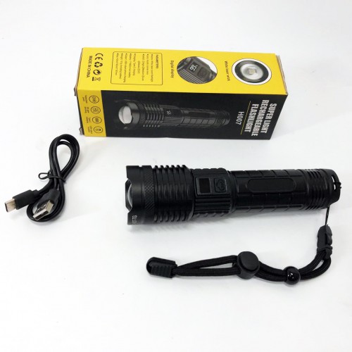 Ліхтарик PLD-H007 White Laser LED PM10-TG із вбудованим акумулятором PowerBank, Ліхтарик тактичний ручний