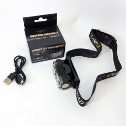 Ліхтар налобний YY-19B-3SMD+2COB(white+yellow+red), Налобний ліхтарик із usb зарядкою