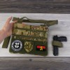 Сумка-кобура мультикам наплічна з липучкою для шевронів, тактична сумка чоловіча з кордури