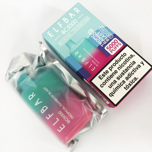 Elf Bar BC5000 5%. Тропічний веселковий вибух (Tropical Rainbow Blast)