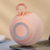 Бездротова потужна колонка TG337 з Bluetooth, RGB-підсвічуванням та радіо. Колір: рожевий