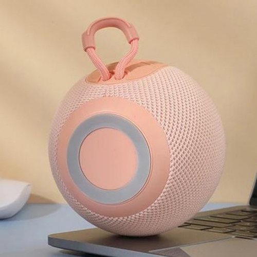 Бездротова потужна колонка TG337 з Bluetooth, RGB-підсвічуванням та радіо. Колір: рожевий