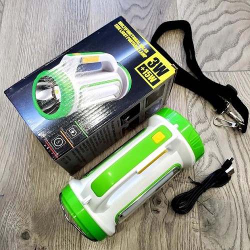 Ліхтар переносний кемпінг 6088-LED+COB з функцією PowerBank, кемпінговий світильник. Колір: зелений