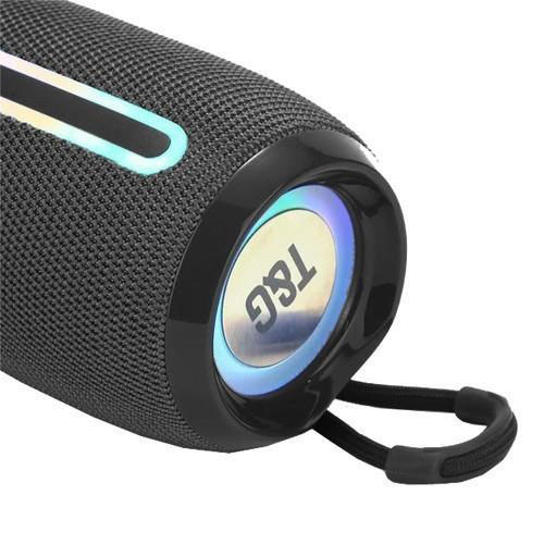 Портативна Bluetooth-колонка TG653 USB з ремінцем, акумуляторна колонка для музики. Колір: чорний