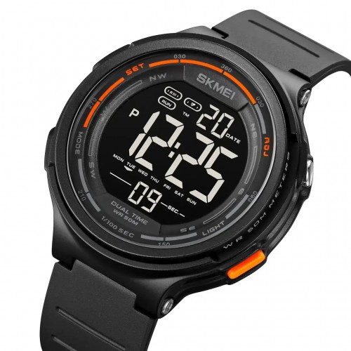 Годинники наручні чоловічі SKMEI 1841BK BLACK, для військовослужбовців, тактичні протиударні. Колір: чорний