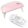 Лампа для сушіння гель лаків 6W LED UF SUN mini, Лампа для сушіння гель-лаку вдома. Колір: рожевий
