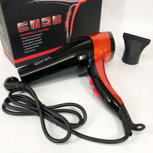 Фен GEMEI GM-1766 2.6 кВт АС, фен для голови, жіночий фен для волосся, фен сушка. Колір: помаранчевий