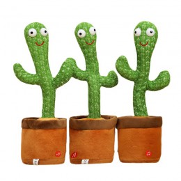 Танцюючий кактус співаючий 120 пісень з підсвічуванням Dancing Cactus TikTok іграшка Повторюшка кактус