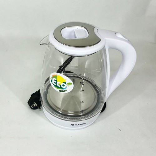 Електрочайник Satori SGK-4105-WT 1.8 л 1500 Вт, стильний електричний чайник, чайники з підсвічуванням
