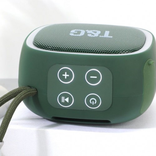 Портативна Bluetooth-колонка TG659 з ремінцем, Бездротова колонка портативна потужна. Колір: зелений