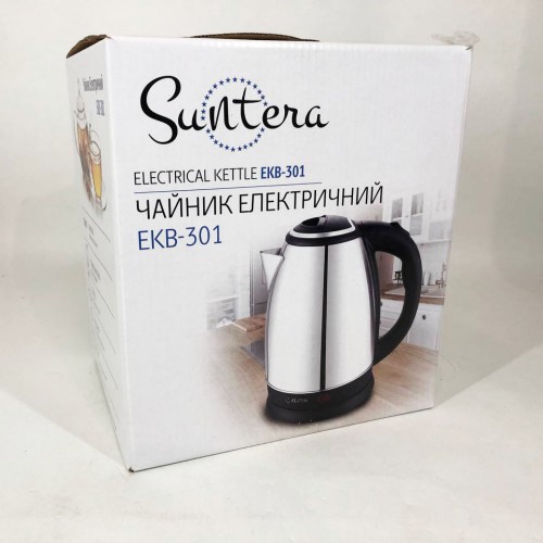 Електрочайник Suntera EKB-301 1500 Вт, гарний електричний чайник, електронний чайник, дисковий чайник