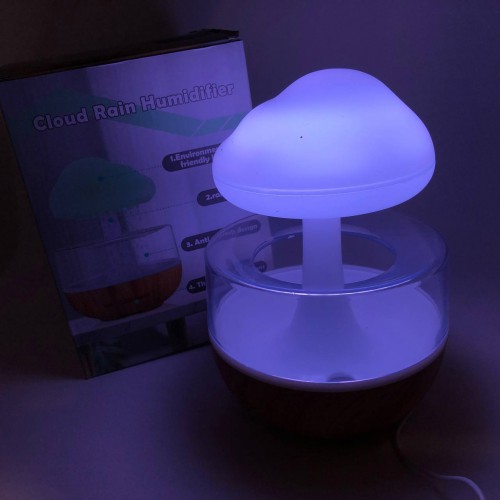 Нічник-зволожувач з ефектом дощу Cloud Rain Humidifier, Аромадіфузор зволожувач повітря для дому