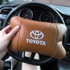 Набір шкіряних подушок 2шт на підголівник Toyota. Комфортні ортопедичні подушки,Тойота