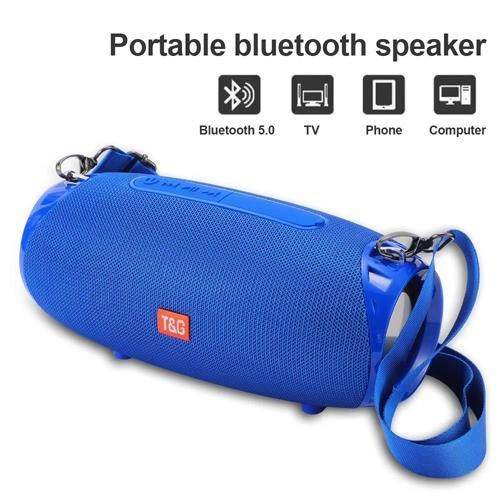 Портативна Bluetooth колонка TG534 SD IPX5 з ремінцем, портативна колонка блютус. Колір: синій