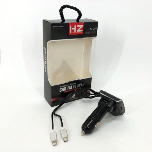 FM модулятор HZ H22 BT для авто з Bluetooth, Авто трансмітер від прикурювача, Bluetooth фм передавач