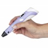 3D ручка Smart 3D Pen 2 c LCD дисплеєм, Ручка для об'ємного малювання, Дитяча 3д ручка. Колір: фіолетовий