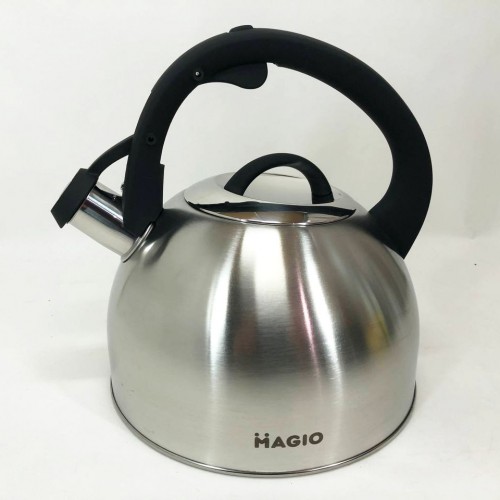 Чайник Magio MG-1192 2.5 л зі свистком, металевий чайник з нержавіючої сталі, чайники для плит