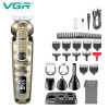Набір для стрижки VGR 6 в 1 V-095, 16 насадок, Багатофункціональна акумуляторна машинка для стрижки