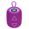 Портативна колонка TG655 5W з RGB підсвічуванням та ремінцем, Акумуляторна для музики. Колір: фіолетовий