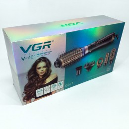 Фен стайлер для укладання та завивки волосся VGR V-491 6 в 1, Professional, 1000 Вт, Фен з насадками