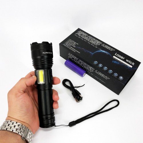 Ліхтарик PLD-P815 White Laser LED PM10-TG+COB, Ліхтарик тактичний акумуляторний ручний
