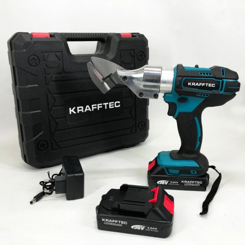 Ножиці акумуляторні по металу в кейсі Krafftec DJS130R, 2 акб 36V/5AP