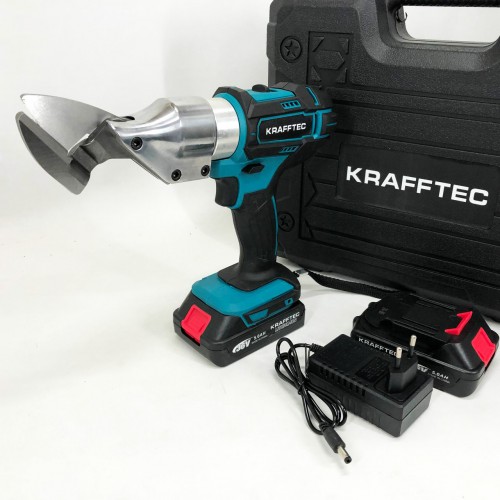 Ножиці акумуляторні по металу в кейсі Krafftec DJS130R, 2 акб 36V/5AP
