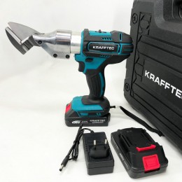 Ножиці акумуляторні по металу в кейсі Krafftec DJS130R, 2 акб 36V/5AP