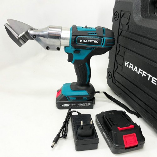 Ножиці акумуляторні по металу в кейсі Krafftec DJS130R, 2 акб 36V/5AP