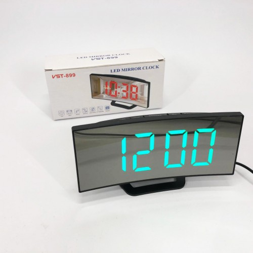 Годинник настільний VST-899-4 USB з зеленим циферблатом, Електронний настільний годинник light